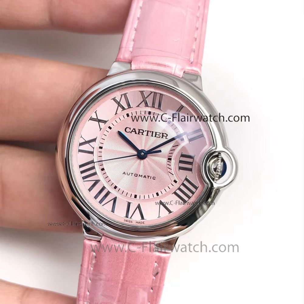 Fake Ballon Bleu Cartier Automatic Watches Pink 36mm